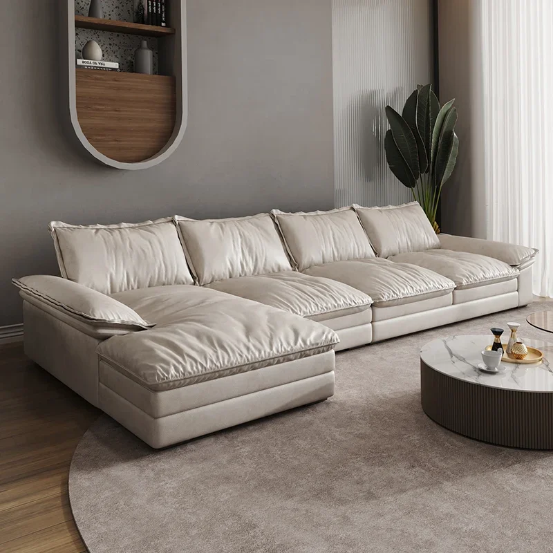 

Science and technology cloth L shape corner Concubine sofa Italian living room light luxury custom modern minimalist fabric