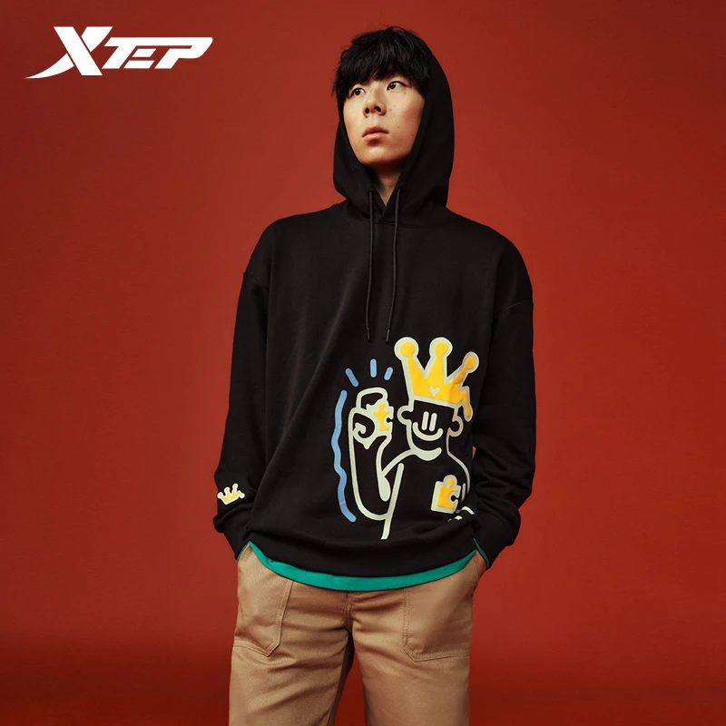 Xtep Pullover Sweatshirts Women Men Comfortable Soft Causal Fashion Printed Hoodies Long Sleeve Couple's Tops 877327930126