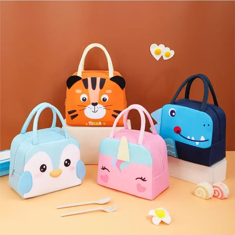 Cute Insulation Lunch Box Portable Fridge Thermal Bag Kids School Thermal Insulated Lunch Box Tote 3d Cartton Pattern Bento Bag 2