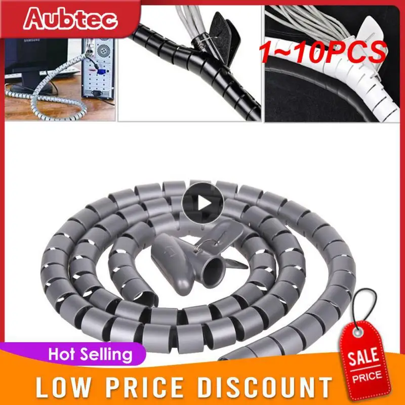 유연한 지퍼 케이블 와이어 보호대 케이블 정리함 컴퓨터 코드 보호 튜브 클립 정리함, 32mm  10mm, 1  10 개