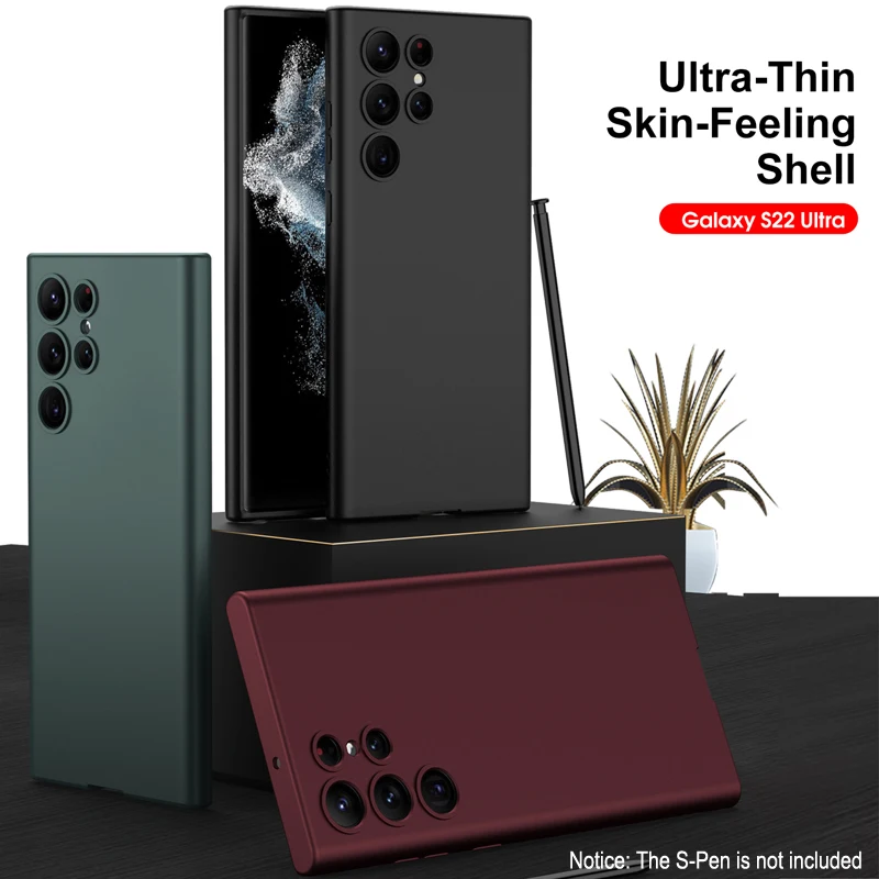 

For Samsung Galaxy S22 Ultra Case GKK Light Luxury Business PC TPU Ultra-thin Skin-feeling Cover For Galaxy S22 Ultra