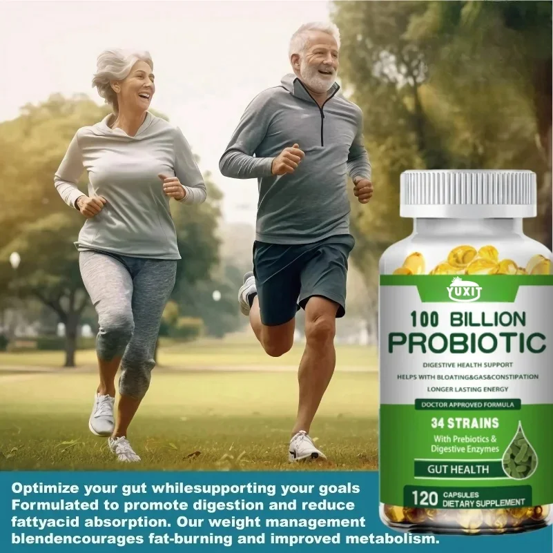 Prebiotics Enzyme Capsules-with Probiotics & Prebiotics 30/60/120 Capsules Non-GMO and Gluten Free Supplement