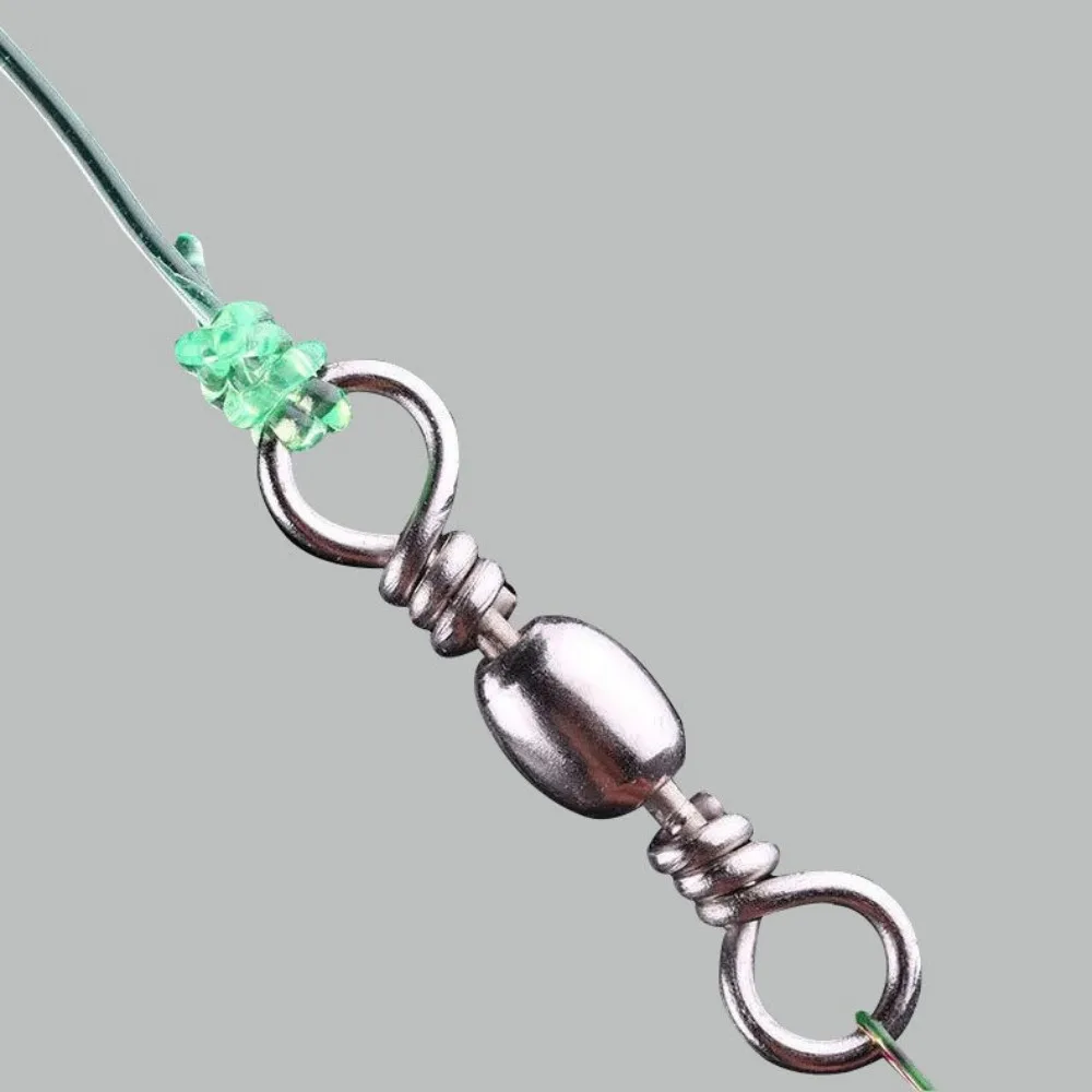 100pcs Solid Ring Fishing Snap Connector Stainless Steel Swivel ring Fishing Connector 360 degree rotation