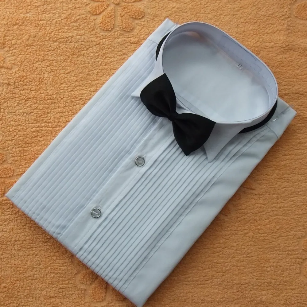 3 Styles Groom Tuxedos Mens Dress Shirt Best Man Groomsmen White Men Wedding Shirt A10000