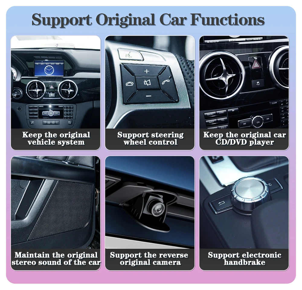 AUTOTOP Android Auto Retrofit Box Für Mercedes Benz C Klasse/E Klasse/GLK/SLK NTG4.0 Drahtlose Carplay MirrorLink GPS Navigation – Detail 6