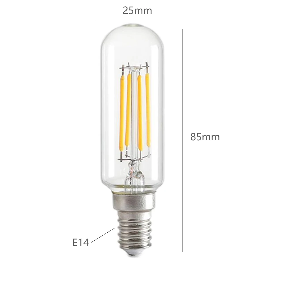 E14 LED 전구 4W, 220V 차가운 따뜻한 백색광, 레인지 후드/주방용 할로겐 교체(40W 상당), 고온 저항
