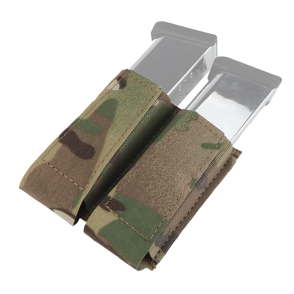 Open Type Pistol Double mag Pouch 9mm .40 .45ACP Magazine Holster Flashlight carrier for Equipment Molle Belt Vest