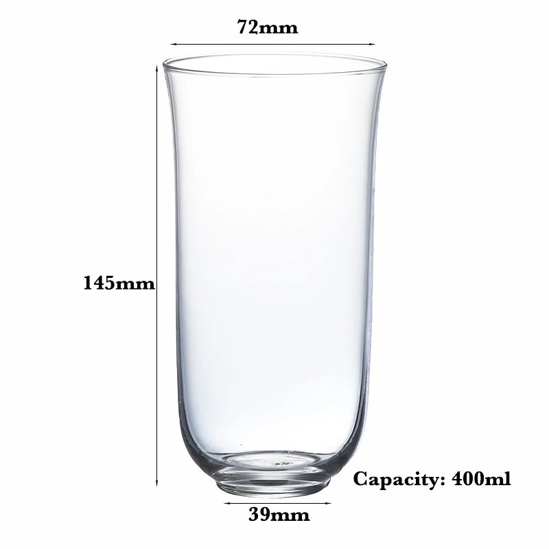Glass cup coffee glass cup glass tumbler glass whiskey cup wine glass 4PCS 450ml Water Cup Cocktail Glasses Whisky Glasses Juice Glasses Collins Glass Set