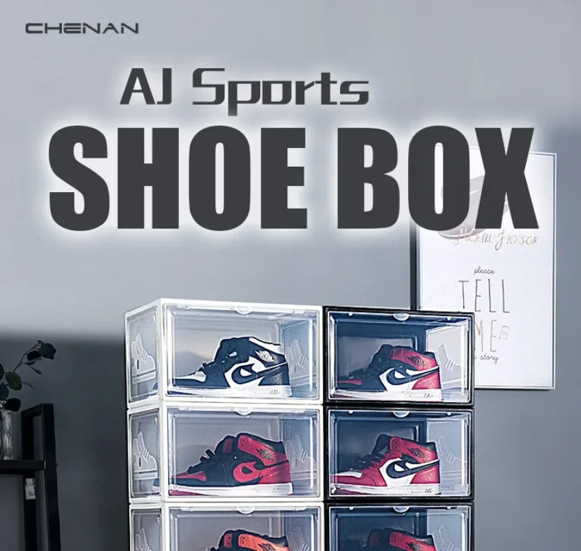 Description Picture 2 of itemSneaker Box Transparent Plastic Shoes Case Stackable Cabinet Storage Box Thickened High-top Dustproof Drawer Shoes Organizers