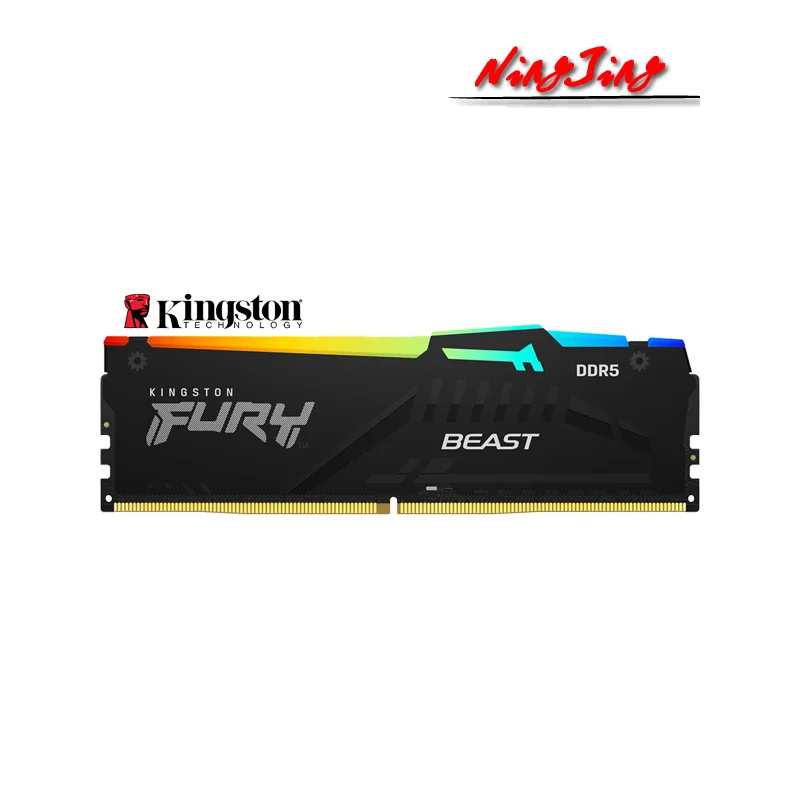 Kingston FURY Beast DDR5 RGB 8GB 16GB 32GB 4800 5200 5600 6000 MHz Desktop AMD Intel CPU Motherboard  RAMs 1.1V No EXPO