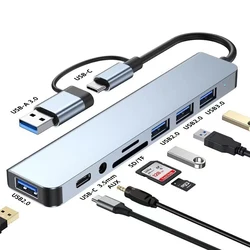 8 - in - 2 USB - C Hub Multiport Adapter with USB 3.0 Expansion (8 in1)