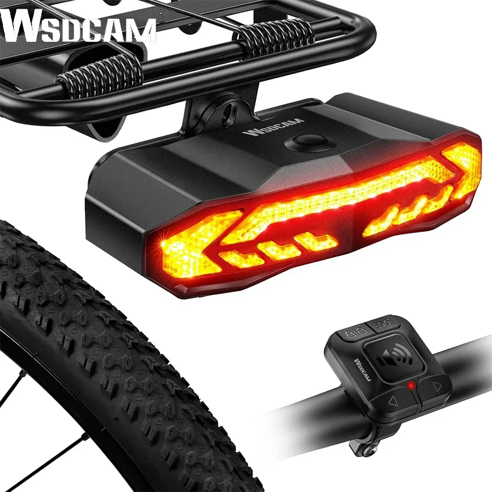 Bike Turn Signals WSDCAM Smart Bike Tail Light Alarm Bike Brake