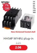 10set MY4NJ HH54PL AC/DC 12/24/36V/48V/110/220V/380V Spule 4NO 4NC Grüne LED Anzeige Power Relais DIN Schiene 14 Pin Basis – Detail 9