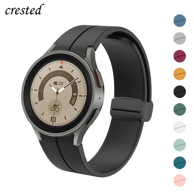 Enhanced Silicone Magnetic Buckle Watch Strap - Premium Design (Available in Multiple Sizes)