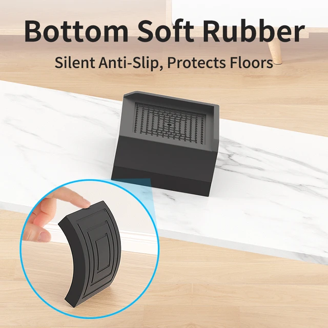 Soportes Apilables para Patas de Muebles, Diseño Triple Antideslizante, 3 Opciones de Color y Resistentes al Desgaste, para Camas, Mesas y Refrigeradores 4