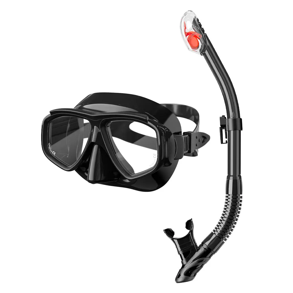 JSJM Professional Swimming Diving Mask Waterproof Silicone Glasses Swimming Glasses UV Goggles Scuba Masks Snorkeling Tube Set 4