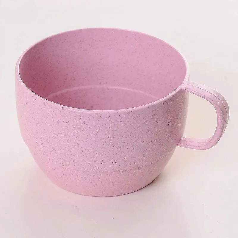 1PC Plastic Style Tea Cup Coffee Tea Milk Drink Cup Eco-friendly Reusable Wheat Straw Cup Travel Bathroom Toothbrush Cup
