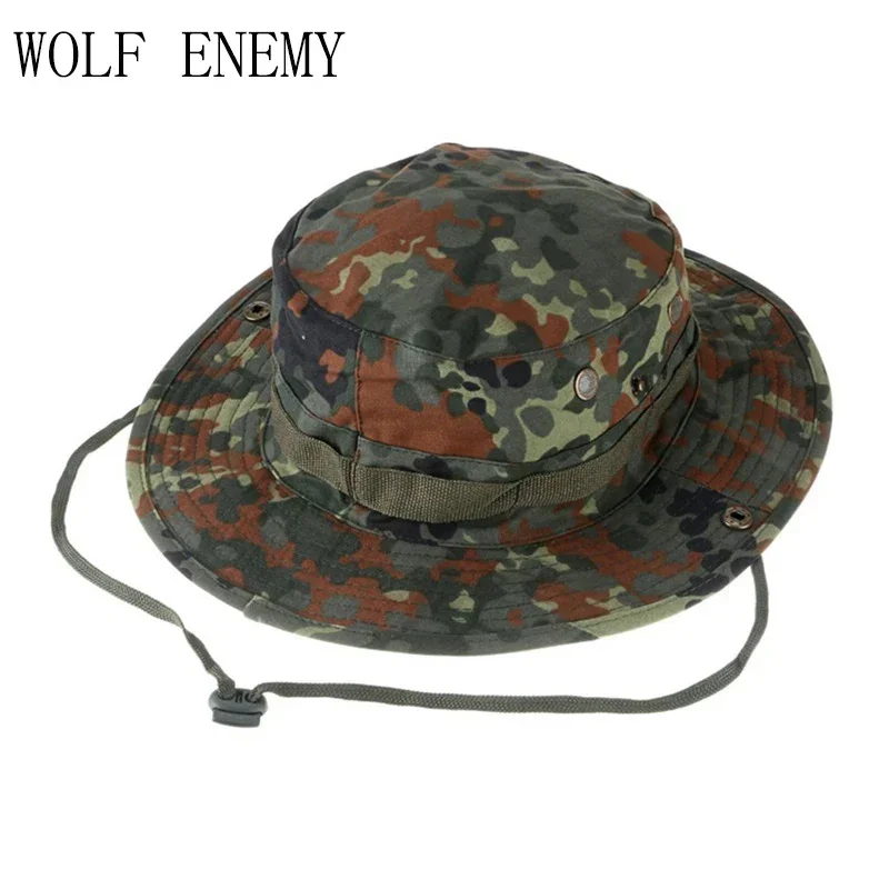 Tactical Outdoors Sniper Camouflage Boonie Hats Nepalese Cap Cycling Mens Hunting Hiking Hats Summer Bucket Fishing Hat