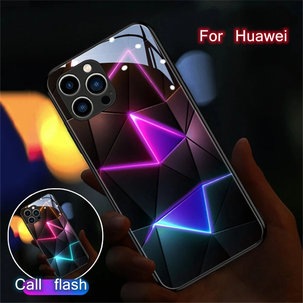 

Shockproof Luminous LED Phone Case For Huawei Mate 30 20 Pro P30 P20 P40 lite Y7 Flash Cover for Honor 20 Pro 10i 10 lite 8X 9X