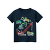 Summer New Children's Short Sleeved T-shirt For Both Boys And Girls Cartoon Car Excavator Printed Fashionable Casual Top 2