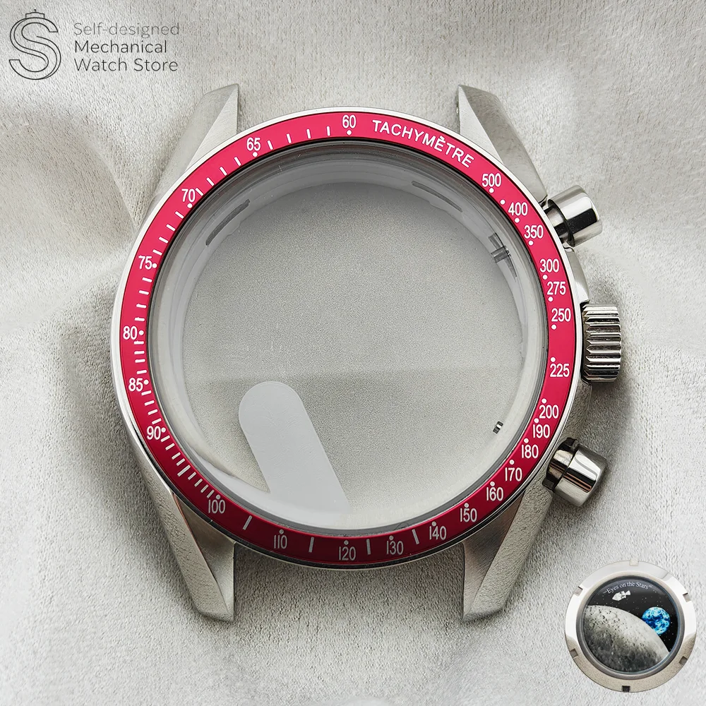 Elegant Moon Phase Chronograph Watch - 39.7MM, Stainless Steel, 20MM Strap-Compatible