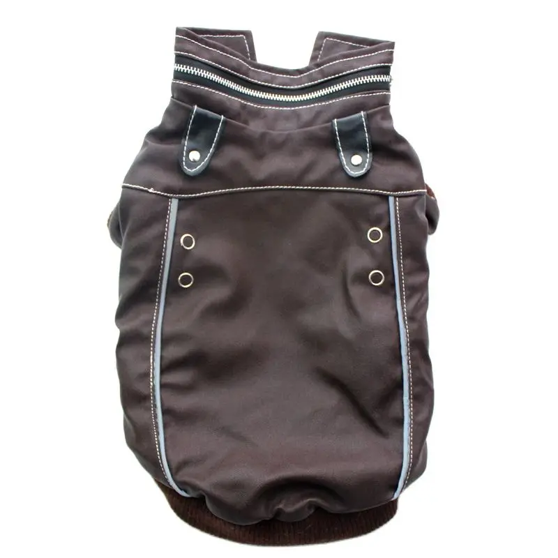 Dog Pet Faux Leather Coat Jacket Pet Puppy Autumn/winter Clothes Apparel 5 Sizes 3 Colours Dog