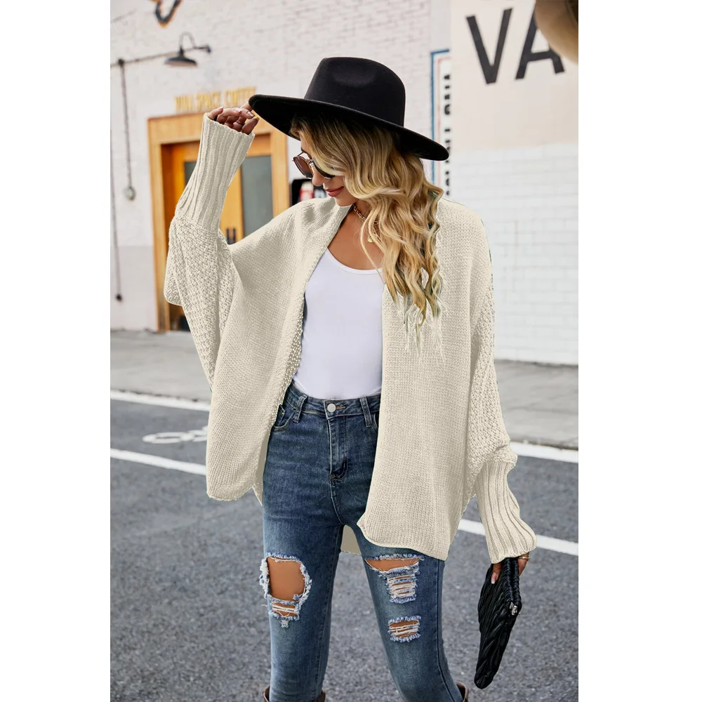 

2022 Autumn Winter Knitted Cardigan For Women Long Sleeve Fashion Loose Korean Ladies Sweaters Vintage Cardigan Knit Coat Femme