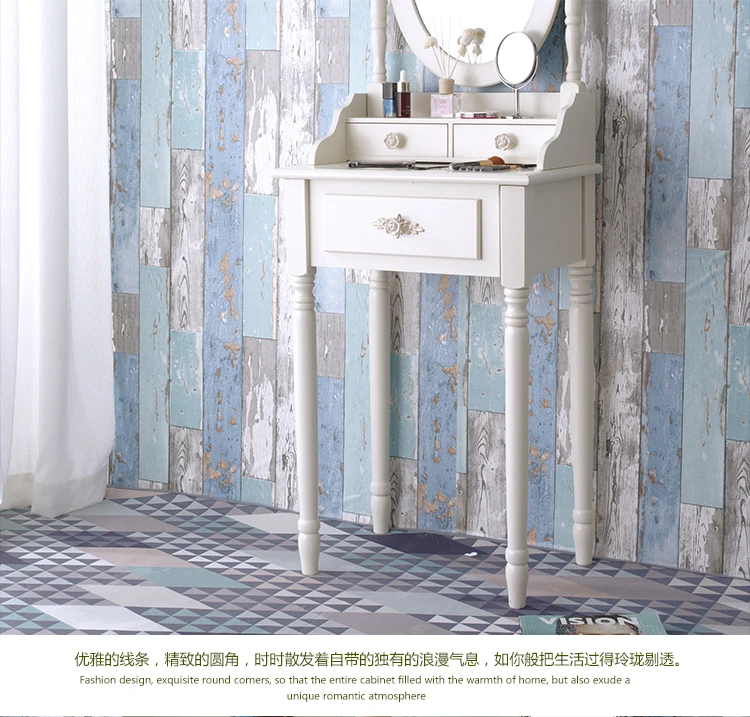 Description Picture 6 of itemStorage Cabinet Vanity Desk Stool Mirror Modern Makeup Vanities Organizer White Mueble De Dormitorio Furniture Dressing Table