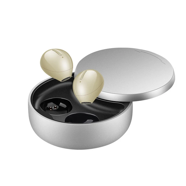 5.0 Cuffie Bluetooth invisibili wireless TWS in-ear piccole auricolari senza fili con riduzione del rumore, cuffie sportive con custodia di ricarica_voghion.com
