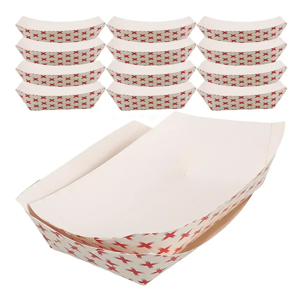50pcs Disposable Paper Sandwich and Hot Dog Boxes, Kraft Food Boat Trays for Takeout, P... - SKU DPSB1803 - UGI Packaging