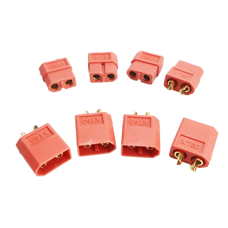 Lot de 4 paires connecteurs XT60 pour batterie drone - Jaune, Rouge, Bleu, Noir