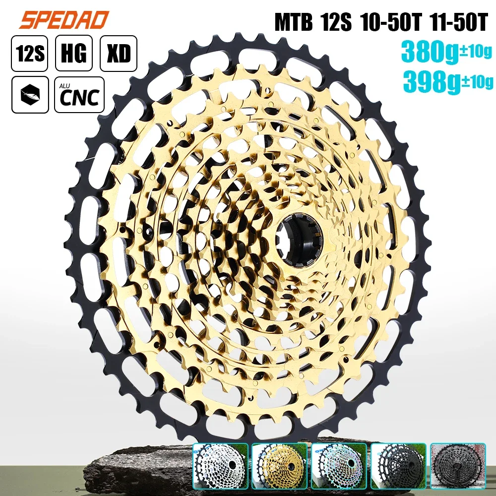 Spedao MTB Cassette 10-50T 11-50T Moutain Bike 12 Speed Cassette SuperLight Full CNC XD HG 12 Speed Flywheels MTB Bike Parts bicycle cassette bicycle parts