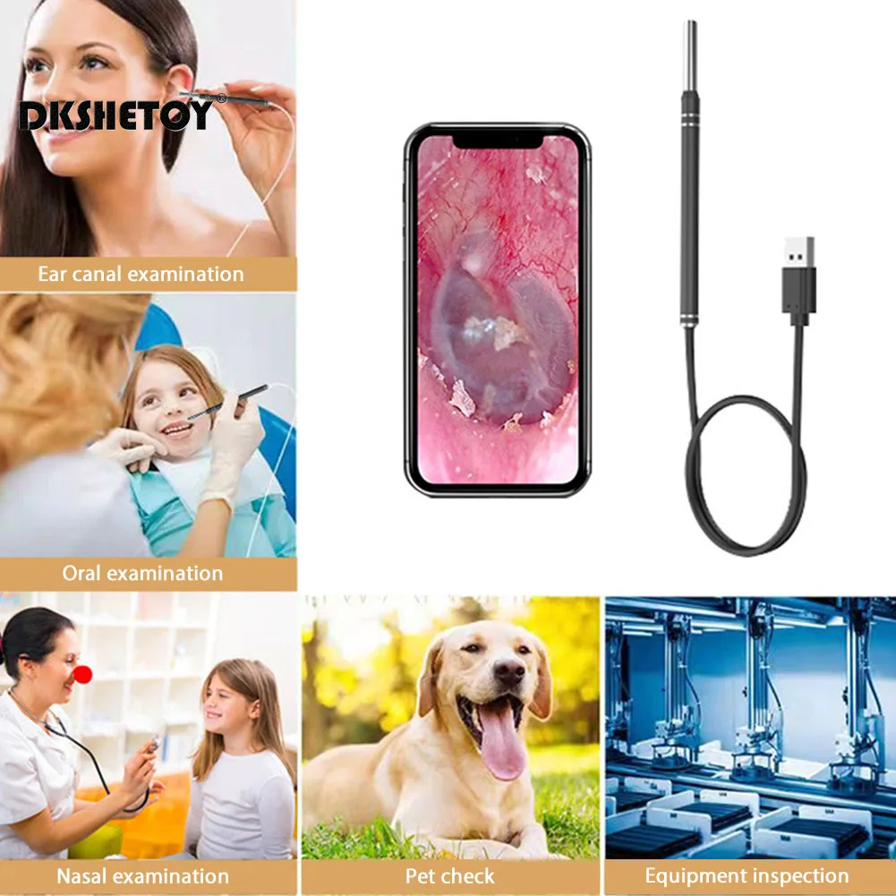 Ear Wax Cleaning With Camera Ear Cleaner Endoscope Spoon Mini Camera Ear Picker Removal Visual Ear Mouth Nose Android 3