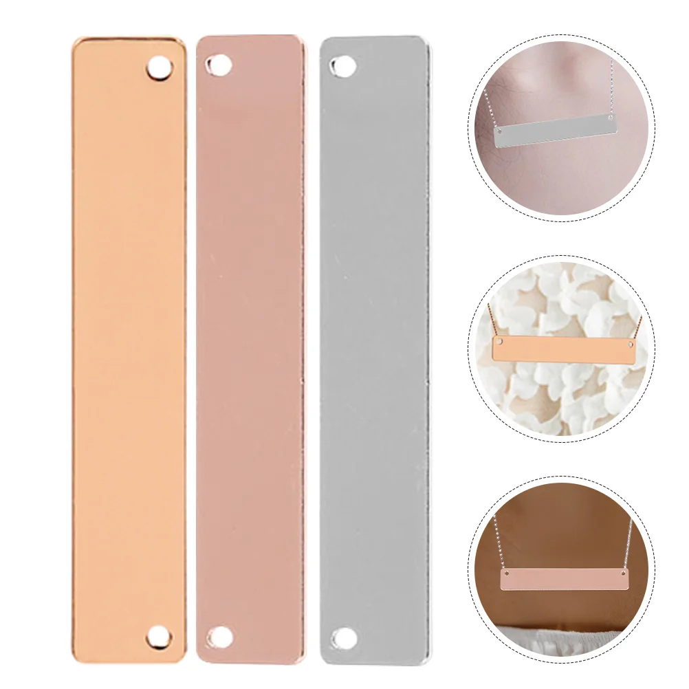

Blank Long Pendant DIY Tag Material Stamping Bar Charm Jewelries Craft Necklace Jewlery