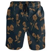 Skull Flower 3d Printed Shorts For Men Street Clothing Short Pants Striped Gradient Color Fashion Summer Loose Short Trousers 1