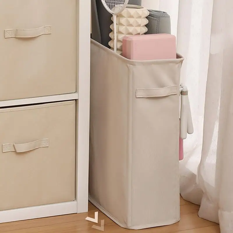 Yoga Mat Organizer Basket Corner Oxford Cloth Yoga Mat Rack Multipurpose Basket Holder with Side Pocket Washable Storage Rack