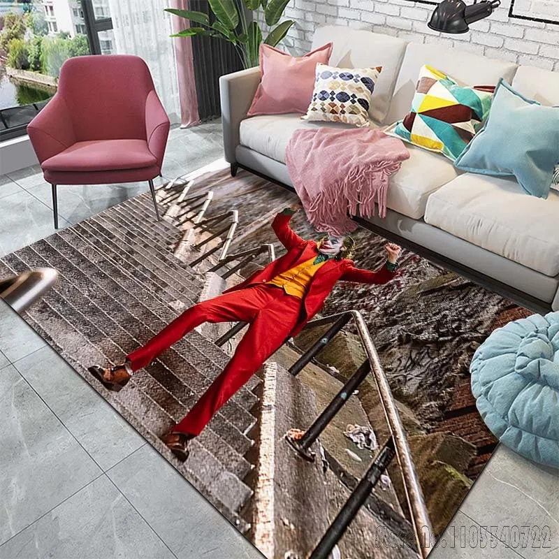 Clown J-Joker Pattern Carpet for Bedroom Floor Mat Decor Living Room Carpet Bathroom Anti-slip Rugs Home Decor Sofa Mat 5