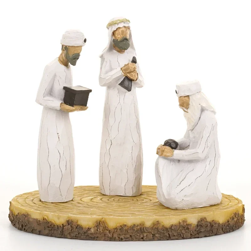 The Nativity Resin Figurines Set Nativity Set Christmas Home Sculpture Art Living Room Table Decoration Crafts Family Gift