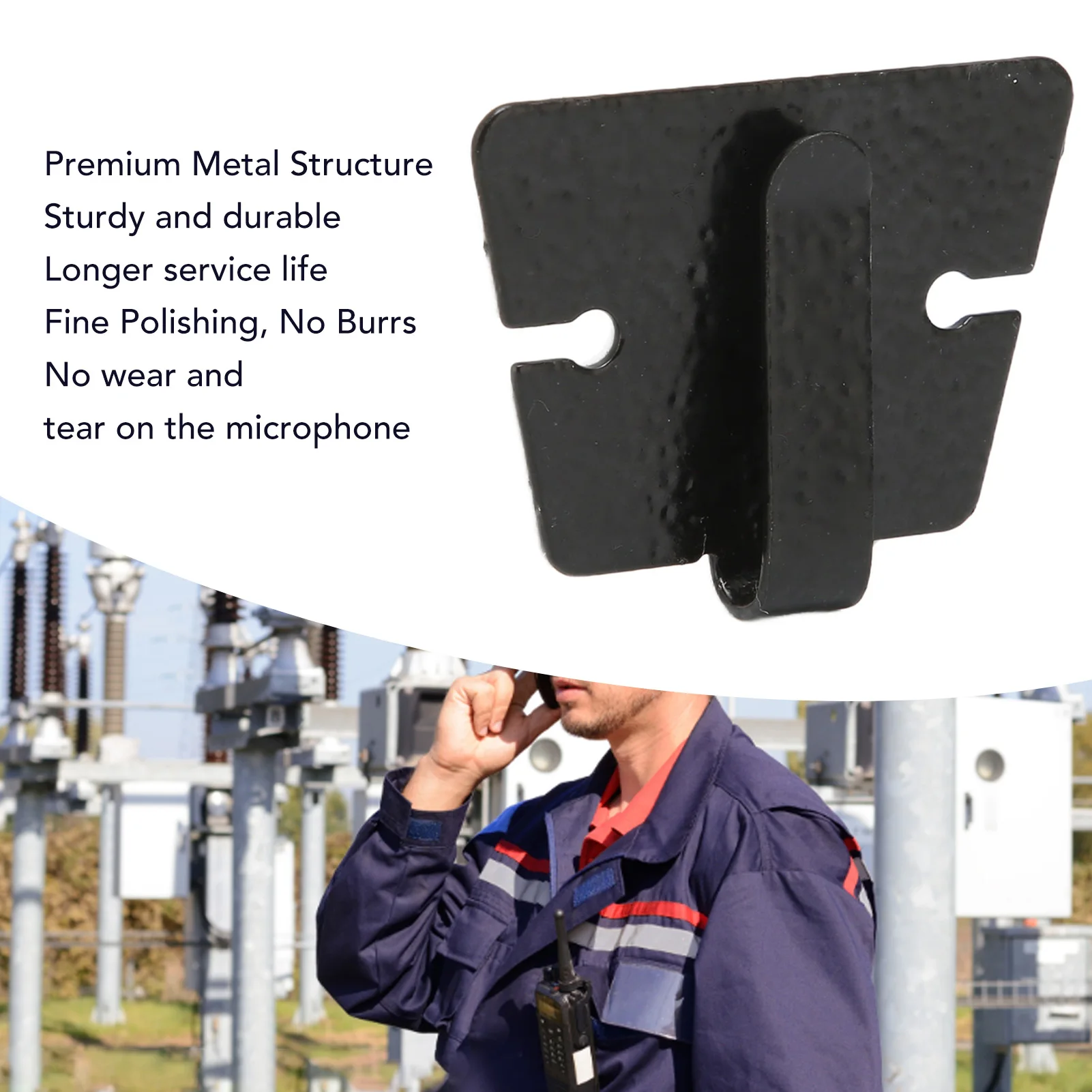 Radio Mic Bracket Metal Car Radio Microphone Holder Clip for ICOM IC 2720H IC 2820H for Kenwood TM241 TM231 Radio Mic Bracket