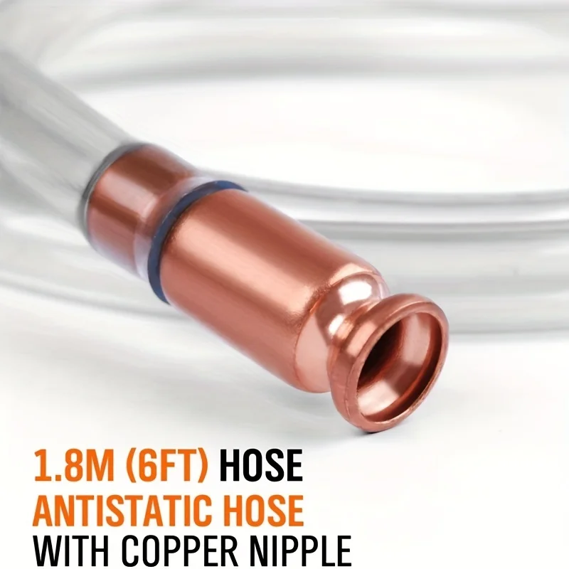 Automobile Oil Syringe Pump Manual Extractor with Red Copper Siphon Refueling Pipe