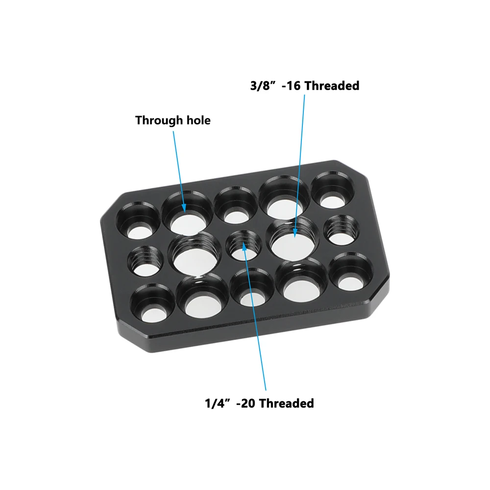 Mini Quick Release Mounting Plate with 1/4"-20 & 3/8"-16 Threads Extension Plate