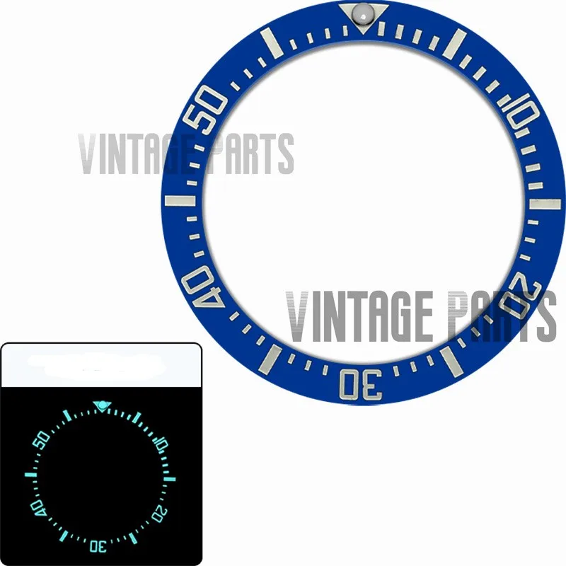 Inserto Per Lunetta Inclinata In Ceramica Luminosa Da 40Mm Per Orologio Rolex