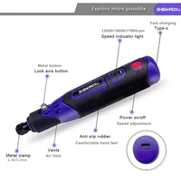 Cordless Rotary Tool Grinder Electric Drill 3Speed Adjustable Engraving Pen Cutting Polishing Drilling With HOME DIY Accessories 2