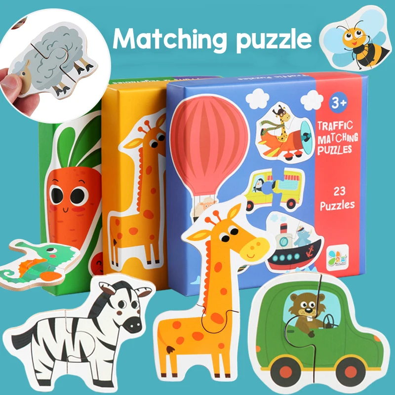 wooden puzzles for kids ages 3 5 shape puzzle set montessori stem puzzle toys develop fine motor skills early educational toy kids Cognition Jigsaw Puzzle Animal Traffic matching Fruit Vegetables Wooden Toys Early Educational puzzle for baby child Gifts