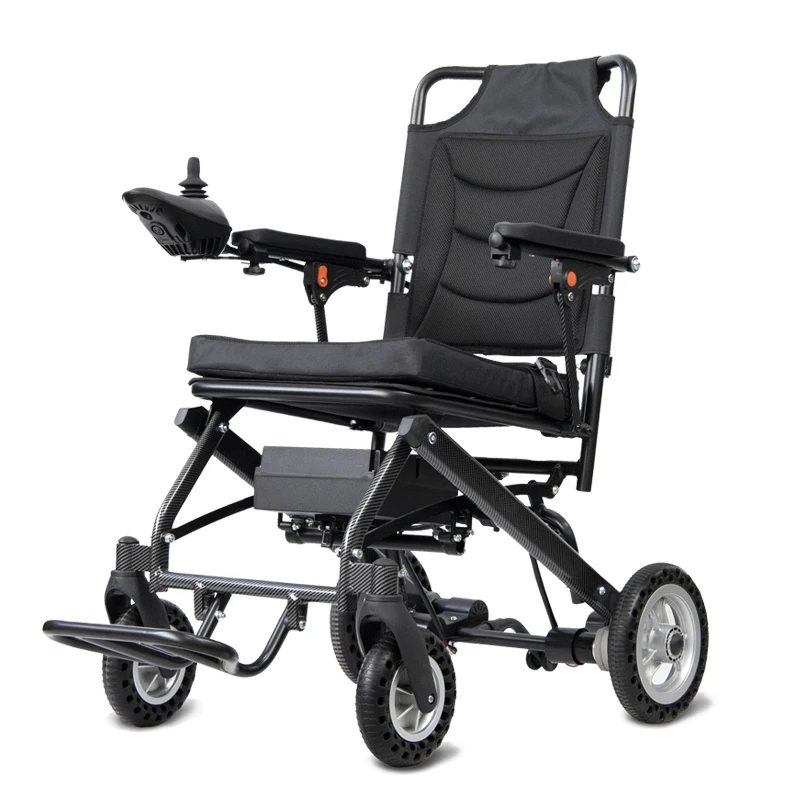 Electric Wheelchair Ultra Folding Light Weight Aluminum Power Wheel Chair Foldable Elderly Disabled 10A Lithium Battery 15KG