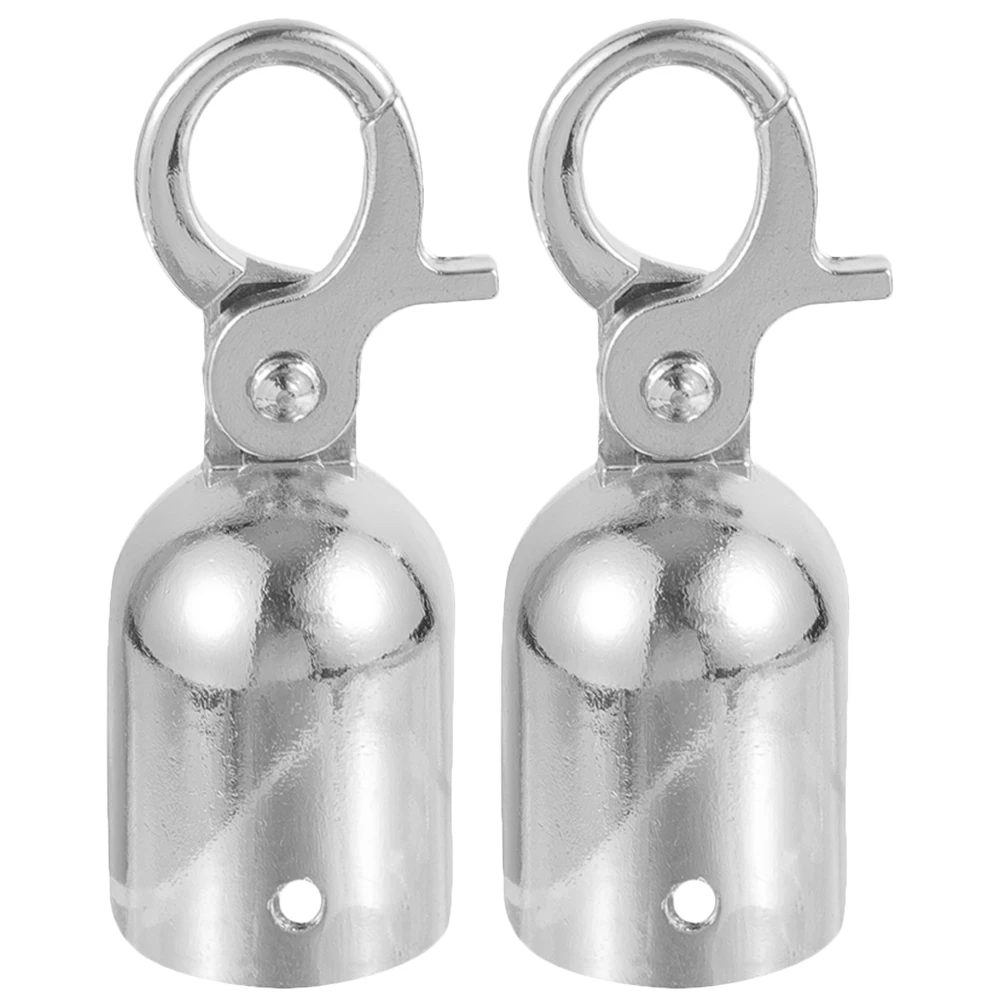 2pcs Stopper Stainless Steel End Tip Caps Rope End Snaps Stoppers Snap Hook Decking Rope Snaps Fittings Stainless Steel