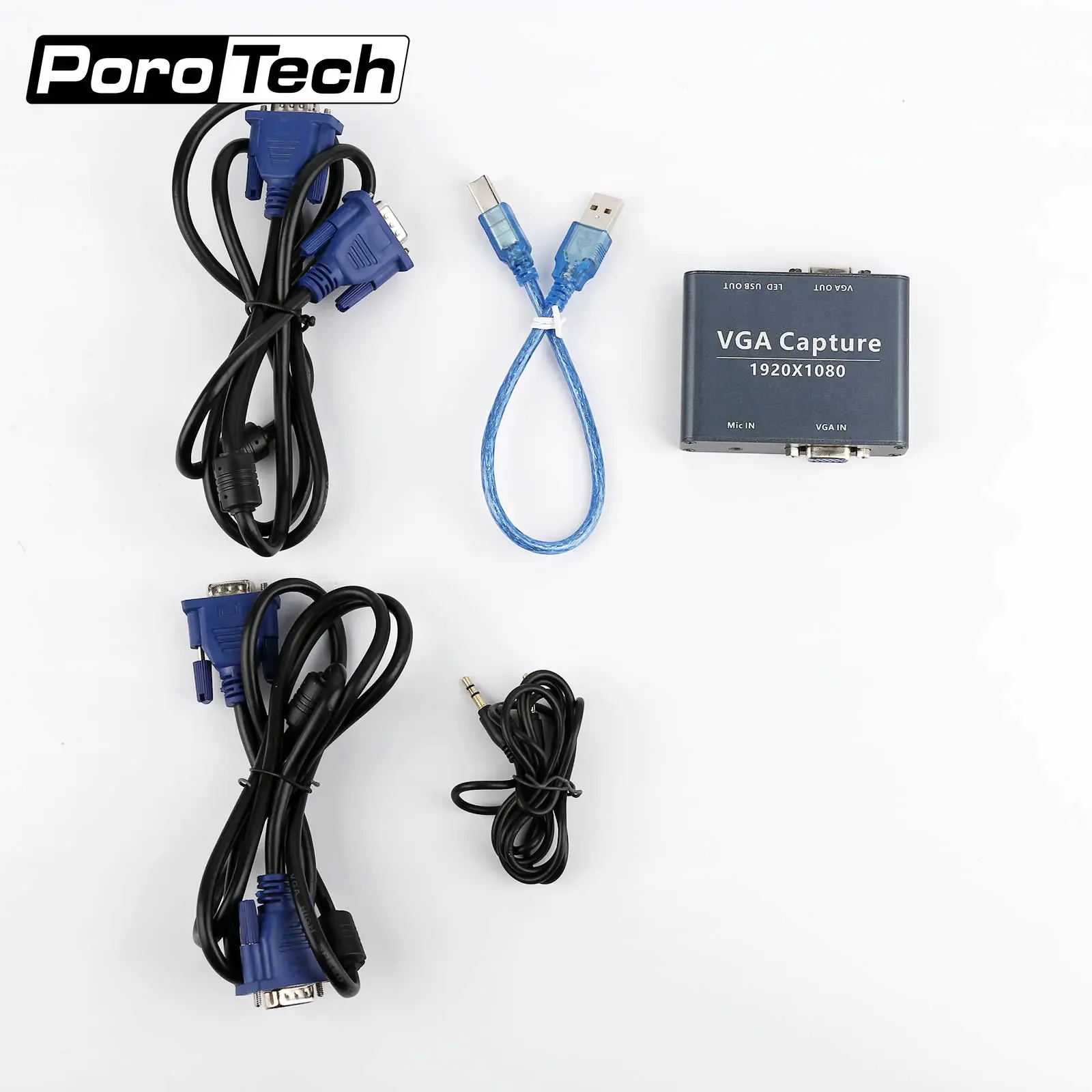 VGA Video Converter Comes with two VGA cables to convert VGA to USB video signal Compatible with all computers mini size mini pal to ntsc secam tv video multi media tv system converter switcher composite connection adapter