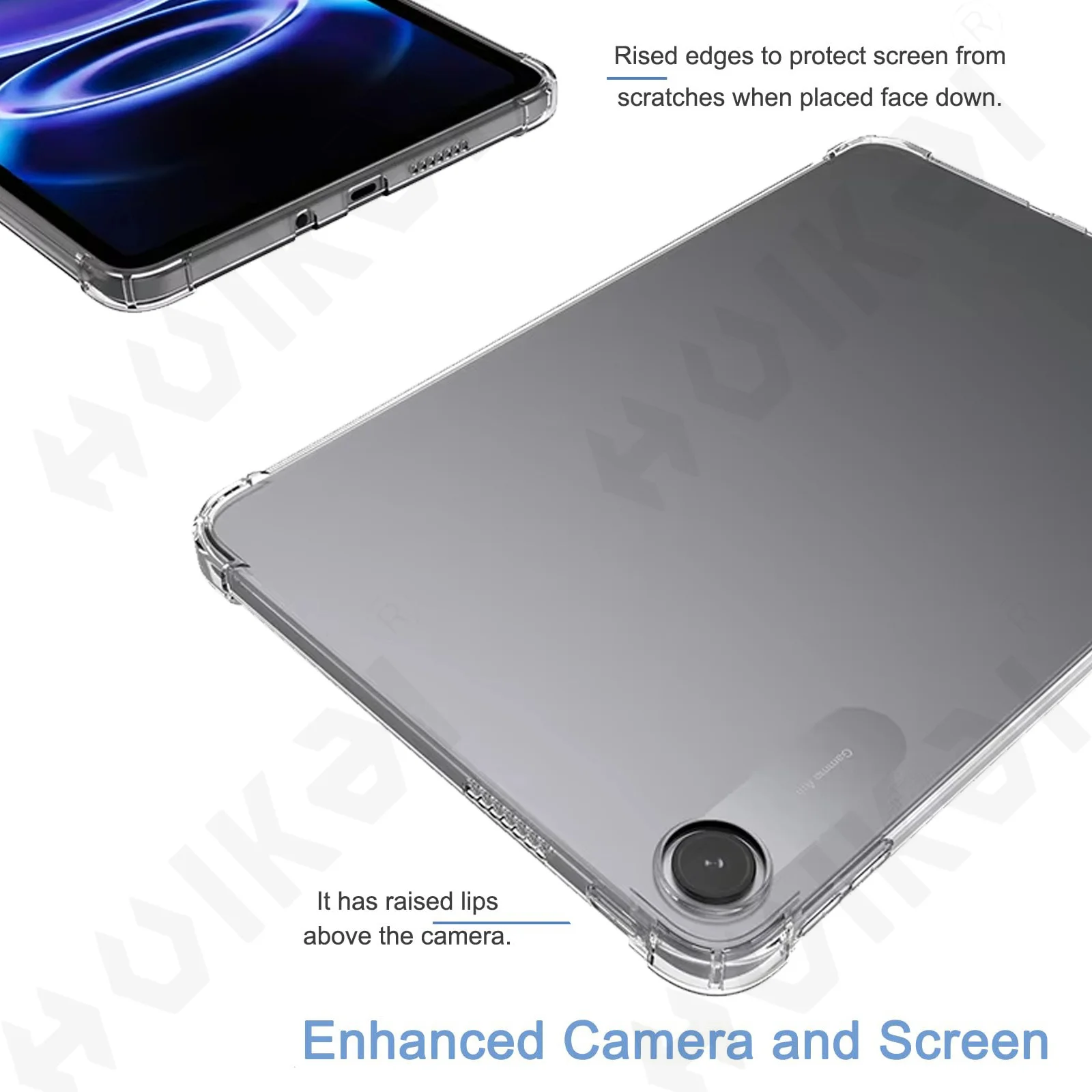 Transparent Slim TPU Clear Protective Tablet Case Cover
