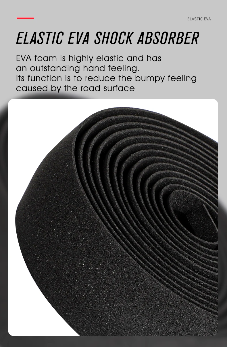 WEST BIKING Soft Bicycle Handlebar Tape EVA Shock Absorbing Road Bike Bar Tape With End Plugs Anti-slip Cycling Bar Wrap Straps