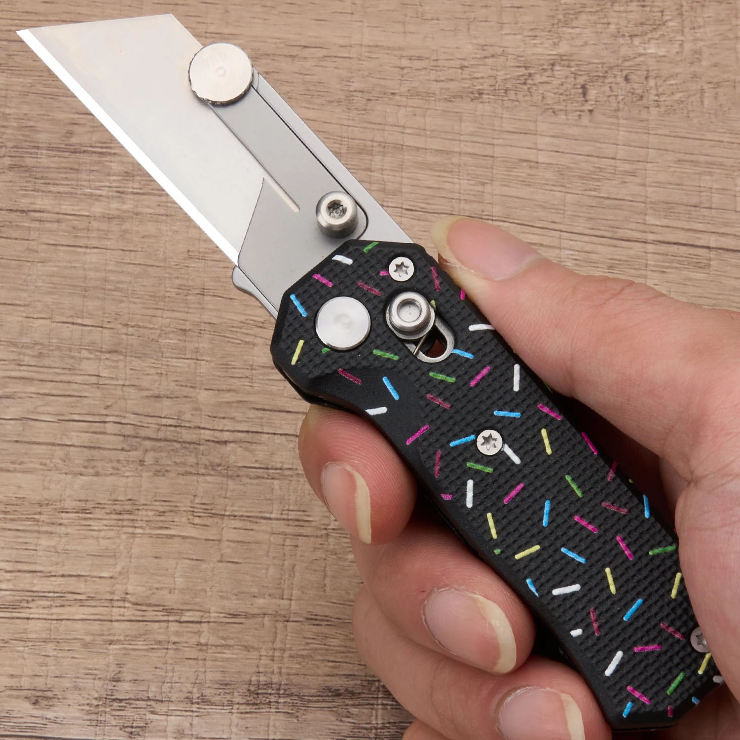 420 steel G10 handle hand folding knife portable art knife high hardness unpacking with blade gift box